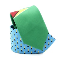 Cravates en microfibre de polyester de qualité supérieure, imprimées sur mesure avec drapeaux nationaux, pour hommes, vente en gros en Chine