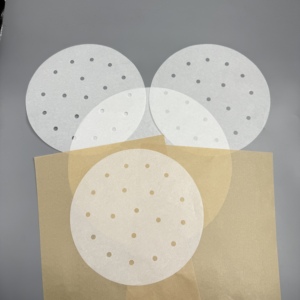 Papel de Hornear al por Mayor para Freidoras de Aire, Láminas de Papel de Pergamino con Revestimiento de Silicona para Congelar, Envolver, Cocinar al Vapor y Asar Alimentos - Product Image 1
