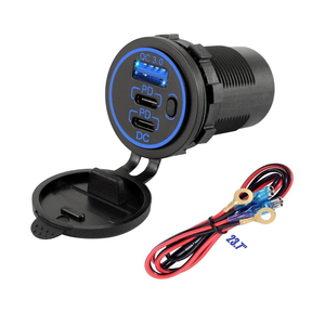 منفذ USB C 12V/24V عدة منافذ c40 W PD & q3.0 مع مفتاح طاقة سريع - Product Image 1