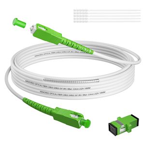 OEM ODM 20FT SC/APC zu SC/APC <span class=keywords><strong>Glasfaser</strong></span>-Internetkabel, gepanzertes Singlemode-Patchkabel mit Koppler, <span class=keywords><strong>Glasfaser</strong></span>-Jumperkabel für - Product Image 1