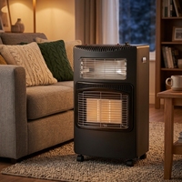 Chauffage d'appoint portable à gaz pour chambre, en céramique infrarouge, sur roulettes, fonctionnement silencieux pour la maison, les petits commerces et les bureaux
