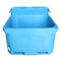 Bac à Poisson Robuste 660L en LLDPE Rotomoulé, Grande Glacière à Double Paroi Isolée pour le Transport et le Traitement du Poisson