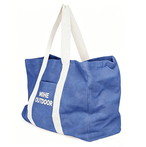 Sac fourre-tout d'épaule personnalisé grande capacité, léger et uni, en tissu éponge, pour femme, idéal pour la plage et les voyages - Product Image 3
