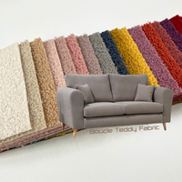 Tissu Bouclé Tendance pour Canapé, Tissu Textile Bouclé Tissé, Tissu d'Ameublement en Polaire Laine Polyester pour Canapé