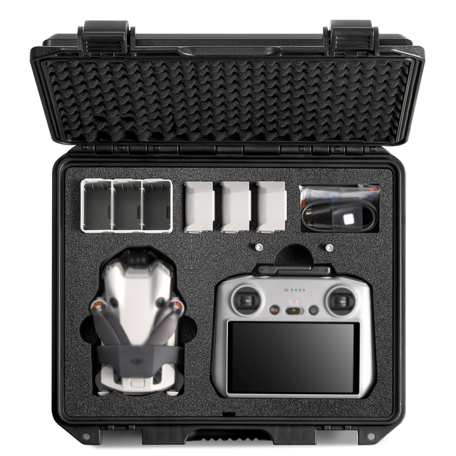 Waterproof Hard Plastic Case with Foam for DJI Mini 4 Pro Shockproof Equipment Storage Protective Carrying Tool Box
