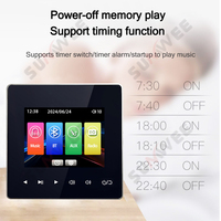 Sistem Pemutar Musik Latar Belakang Home Theater 2.8 Inci Audio di Dinding Amplifier Tf U Disk Bluetooth Amplificador Speaker Plafon