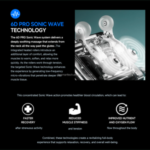 Новейшее массажное кресло 8D Robot-Sonic-Wave Care класса люкс с улучшенным массажем ног, максимально комфортное для сидения и лежания, для всего тела - Product Image 4