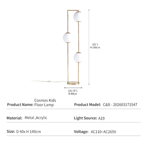 <span class=keywords><strong>Lampadaire</strong></span> Moderne Nordique pour Chambre d'Enfant, Créatif en Métal et Acrylique, LED 3 Lumières, Vente en Gros Usine, Export Transfrontalier, Lampe Enfant Cosmos - Product Image 4