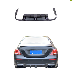 2017 + année classe E diffuseur arrière en Fiber de carbone lèvres W213 E63 style fusée diffuseur de pare-chocs arrière embouts d'échappement silencieux Auto nouveau <span class=keywords><strong>TT</strong></span> - Product Image 2