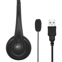 Casque USB binaural filaire pour centre d'appels, microphone à double oreille avec suppression du bruit, Plug & Play, cordon de 2 m pour PC, ordinateur, bureau