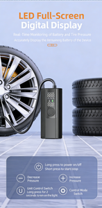 Bomba de Aire Inalámbrica Portátil de 150 PSI con Banco de Energía, LED y Apagado Automático para Automóviles, Motocicletas, Bicicletas y Balones Deportivos - Product Image 6