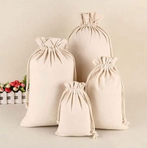 Eco Friendly Cotton Pouch Custom logo Printed Canvas Cotton Calico Drawstring <b>Bag</b> with Double <b>String</b> <b>Draw</b> <b>String</b> <b>Bag</b> - Product Image 1