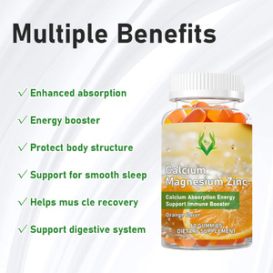 Gummies de calcium, magnésium et zinc en gros pour usines – Vitamines C, D3, K2, B6 – Améliore l'absorption du calcium, soutient l'énergie, renforce l'immunité - Product Image 2