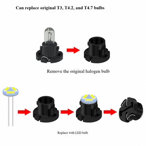 Bombilla LED T3, T4.2, T4.7 4014 3SMD para Tablero de Instrumentos, 12 V, Luz de Panel de Instrumentos, Lámpara Interior Pequeña para Reemplazo en Automóviles - Product Image 2