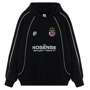 Sudadera con Capucha Deportiva de Fútbol Unisex Personalizable, Otoño Invierno 2025, Tejida, Bordada, Talla Grande - Product Image 6