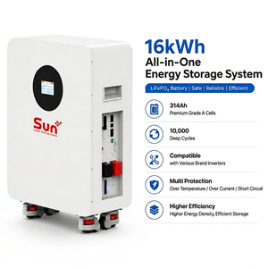 แบตเตอรี่ลิเธียม SUNPLUS Solar LiFePO4 ความปลอดภัยสูง 51.2V 314Ah 16kWh รับประกัน 5 ปี อายุการใช้งาน 10000 รอบการใช้งาน ได้รับการรับรอง CSA SUNCore 16kWh - Product Image 1