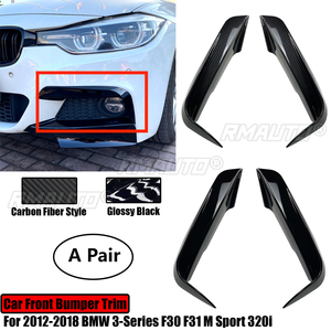 Cubierta de Parachoques Delantero para BMW Serie 3 F30 F31 M Sport 320i 325i 2012-2018, Cubierta de Luz Antiniebla, Rejilla de Ventilación, Estilo Fibra de Carbono, un Par - Product Image 1