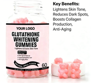 Gummies au glutathion et au collagène pour éclaircir la peau et lutter contre le vieillissement, complément beauté certifié Halal