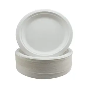 Assiettes rondes jetables écologiques 100% biodégradables et compostables - Product Image 2