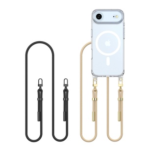 Custodia per <span class=keywords><strong>iPhone</strong></span> 17 Air Pro Max trasparente in TPU magnetico antiurto con foro per cordino rimovibile e logo personalizzato - Product Image 2