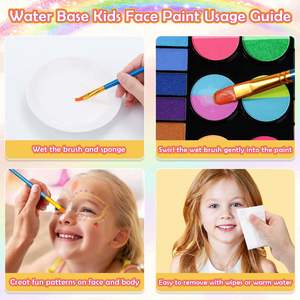<span class=keywords><strong>Professionnel</strong></span> 69 couleurs lavable Non toxique corps peinture visage paillettes <span class=keywords><strong>maquillage</strong></span> visage peinture <span class=keywords><strong>Kit</strong></span> pour enfants fête Cosplay Halloween - Product Image 5