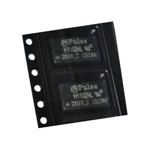 Chip Transformator Audio Pulsa/Transformator Sinyal 100BaseTX SMD Non POE 350uH, 65Ohms 1-Port H1102NLT 1 Buah