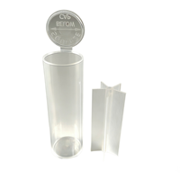 Commande en gros disponible : Tube en plastique PP personnalisé de 30 * 95 mm avec compartiment pour pilules, bonbons, petites pièces