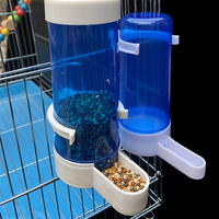 Distributeur d'eau automatique pour oiseaux de compagnie, mangeoire pour cage à oiseaux, conteneur suspendu pour nourriture et eau pour perroquets peau de tigre et oiseaux pivoine