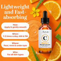 Sérum Visage Vitamine C Anti-Âge Éclaircissant Correcteur Taches Brunes Hydratant Soin de la Peau pour Femmes Marque Privée