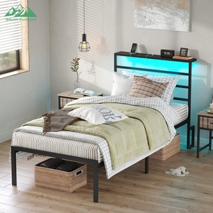 <span class=keywords><strong>Base</strong></span> de <span class=keywords><strong>Cama</strong></span> Metálica Moderna y <span class=keywords><strong>Minimalista</strong></span> Wayon, Plataforma Estable con Espacio de Almacenamiento Debajo de la <span class=keywords><strong>Cama</strong></span> - Product Image 2