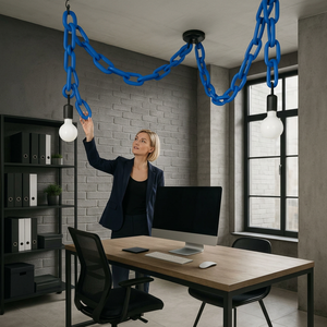 Luminaire suspendu en résine bleue, sculpture artistique pour la décoration murale de la maison, forme irrégulière, design moderne - Product Image 1