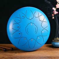 Handpan 12 pouces 13 notes, Tambour à languettes en acier, Instrument de musique à percussion portable pour Yoga et Méditation, Logo personnalisé OEM, Vente en gros