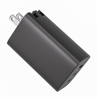 Chargeur USB C 65W 3 ports GaN pliable chargeur rapide compact adaptateur secteur pour MacBook Pro/Air