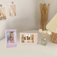 Juego de Mini Marcos de Fotos Creativos de 3 Pulgadas, Opción Multicolor, Marcos de Plástico para Mesa, Álbum de Tarjetas para Sala de Estar/Dormitorio, Coleccionistas