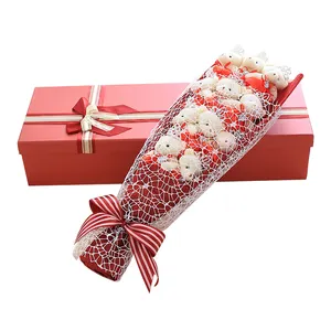Großhandel Schöne Hochzeit Teddybär Bouquet Plüsch Blumenstrauß Spielzeug zum Valentinstag