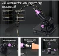 LIEBE. Eine Sex-Maschine mit 8 verschiedenen Werkzeugen, darunter Dildos, Masturbationsbecher, Analplug und Stäbe. Passen sich lässig an.