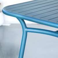 Ensemble table à manger et chaises d'extérieur en aluminium pour balcon de jardin pour rue Mobilier pour espace public Table d'extérieur Chaise moderne Banc