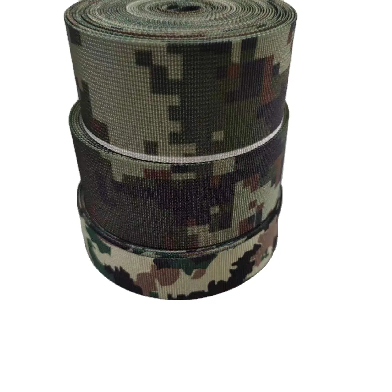 Factory custom logo green print camouflage nylon webbing for outdoor train waist belt