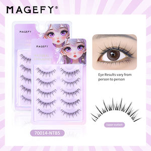 MAANGE Vente en gros de cils naturels 3D, 5 paires de faux cils naturels allongés, cheveux synthétiques, cils entiers - Product Image 1