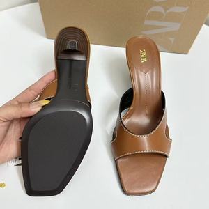 Escarpins d'été pour femmes QuiteS à bout ouvert, talon fin, formels, en PU, avec bride arrière, antidérapants et imperméables - Product Image 6