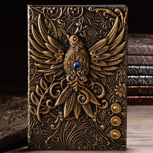 All'ingrosso Vintage A5 pelle Cover <span class=keywords><strong>in</strong></span> rilievo non datata per giornali da latte quaderni Agenda di viaggio - Product Image 3