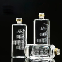 Carafe personnalisée en forme de voile de 1500 ml, bouteille à liqueur en verre de qualité supérieure pour whisky, vodka, vin