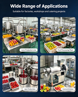 Extracteur de jus industriel économique à vis, moteur haute performance pour fruits et légumes, rendement élevé en jus, réduit les coûts de production globaux