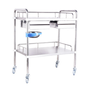 Stainless Steel Treatment Cart 3 Tier With 4 Castors For Hospital Use Durable Industrial Design - Product Image 3