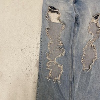 Jeans décontractés grande taille personnalisés DiZNEW pour femmes à gros trous, fabricant de pantalons larges hip hop étoilés