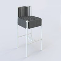 Minimaliste patio loisirs cadre En Aluminium à manger chaises en plein air jardin chaise de bar ensemble