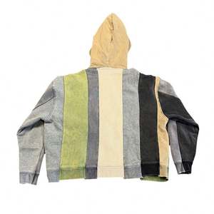 Custom Vintage Wash Zip up <b>Hoodie</b> Heavy Weight Baggy Zip up Color Blended <b>Hoodie</b> for <b>Men</b> - Product Image 3