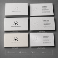 Cartes de visite personnalisées en relief, cartes en papier épais de qualité supérieure avec logo débossé pour une image de marque professionnelle