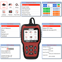 ANCEL AS500 OBD2 Araç Tarayıcısı, Dahili DTC Arama Kütüphanesi ve Tek Tuşla I/M Hazırlık Testi Özelliğiyle