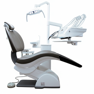 ชุดเก้าอี้ทันตกรรมไฟฟ้าสมัยใหม่ พร้อมไฟ LED สำหรับการผ่าตัด  ที่พักศีรษะปรับได้ ระบบควบคุมอเนกประสงค์สำหรับทันตแพทย์ ผลิตจากพลาสติกและเหล็ก - Product Image 2